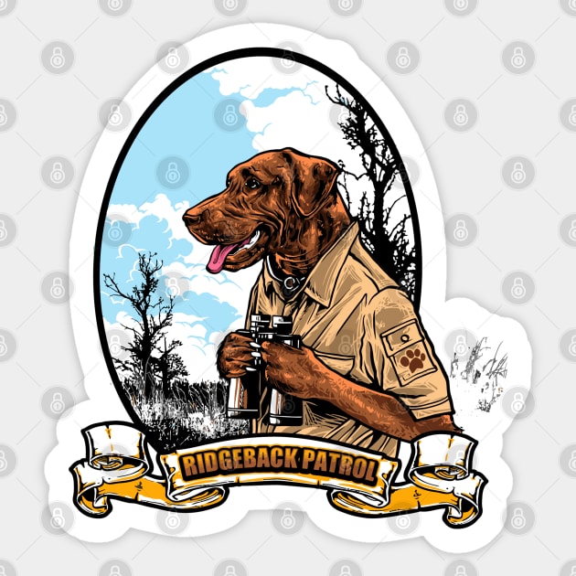 Ridgeback Patrol T-Shirt - Loyal Guardian Dog Lover Apparel Sticker by Urbanprint